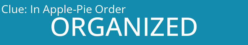 In Apple-Pie Order