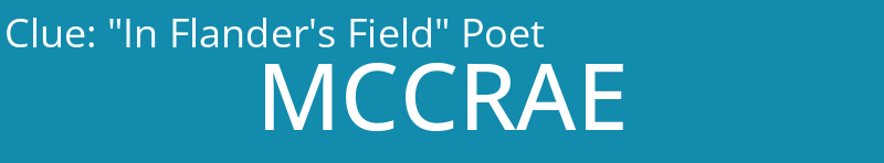 "In Flander's Field" Poet