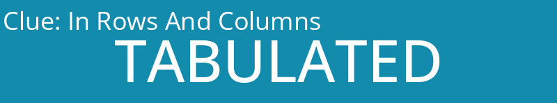 In Rows And Columns