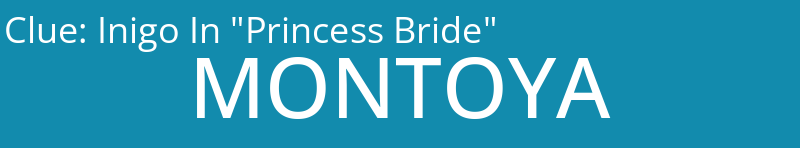 Inigo In "Princess Bride"