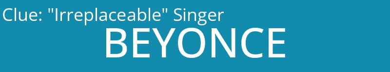 "Irreplaceable" Singer