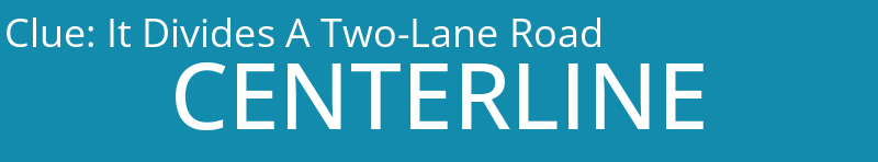 It Divides A Two-Lane Road