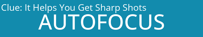 It Helps You Get Sharp Shots