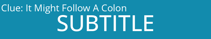 It Might Follow A Colon