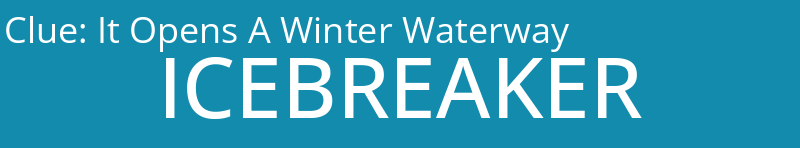 It Opens A Winter Waterway