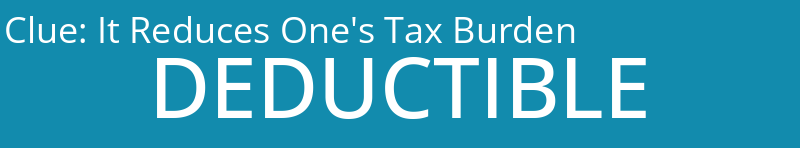 It Reduces One's Tax Burden