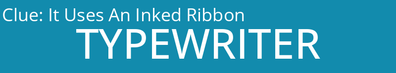 It Uses An Inked Ribbon