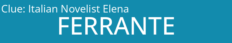Italian Novelist Elena
