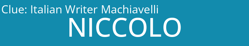 Italian Writer Machiavelli