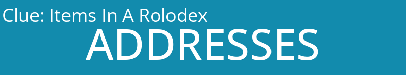 Items In A Rolodex