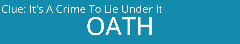 It's A Crime To Lie Under It
