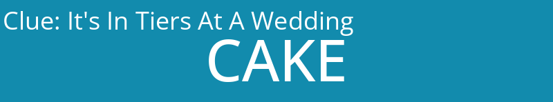 It's In Tiers At A Wedding