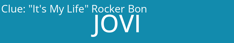 "It's My Life" Rocker Bon