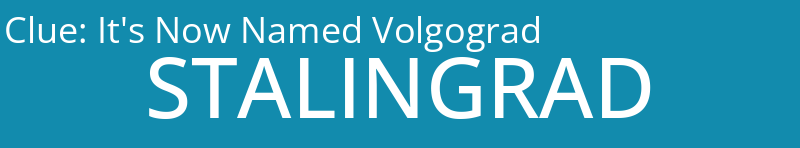 It's Now Named Volgograd