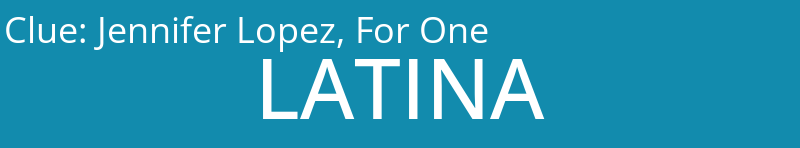 Jennifer Lopez, For One