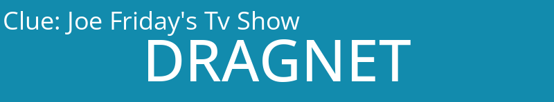 Joe Friday's Tv Show