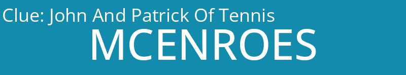 John And Patrick Of Tennis