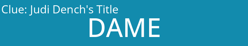 Judi Dench's Title