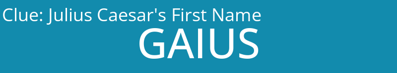 Julius Caesar's First Name