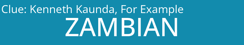 Kenneth Kaunda, For Example