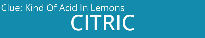 Kind Of Acid In Lemons