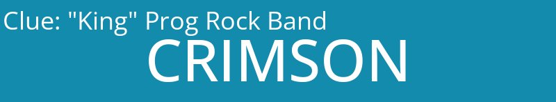 "King" Prog Rock Band