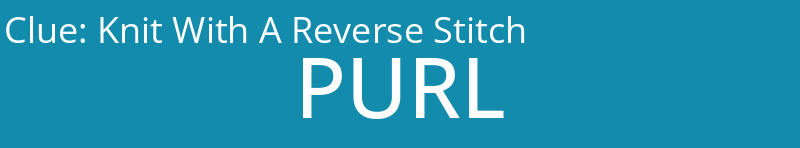 Knit With A Reverse Stitch