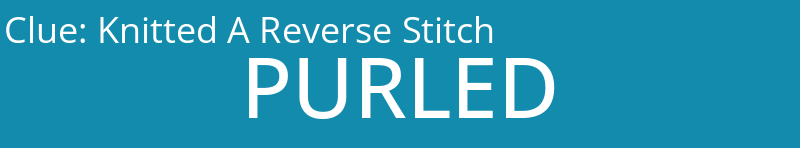 Knitted A Reverse Stitch