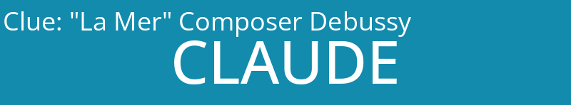 "La Mer" Composer Debussy