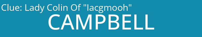 Lady Colin Of "Iacgmooh"