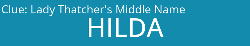 Lady Thatcher's Middle Name