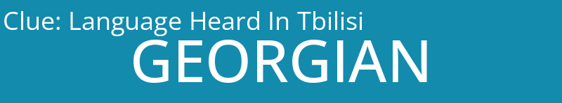 Language Heard In Tbilisi