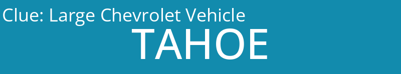 Large Chevrolet Vehicle