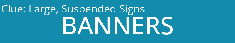 Large, Suspended Signs