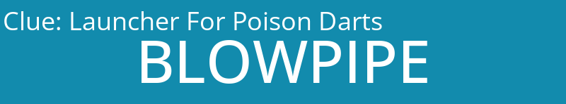 Launcher For Poison Darts