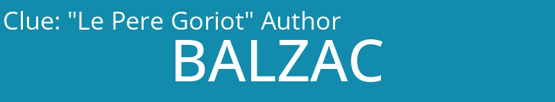 "Le Pere Goriot" Author