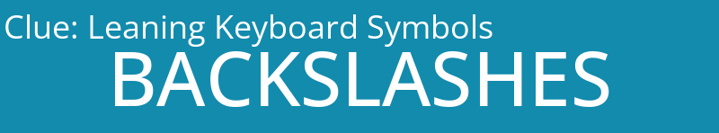 Leaning Keyboard Symbols