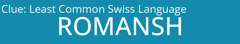 Least Common Swiss Language
