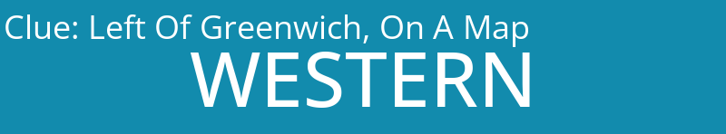 Left Of Greenwich, On A Map