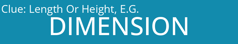 Length Or Height, E.G.