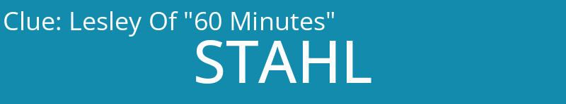 Lesley Of "60 Minutes"