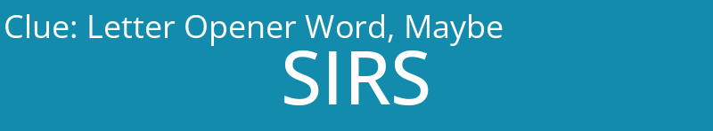 Letter Opener Word, Maybe