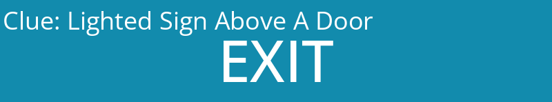 Lighted Sign Above A Door