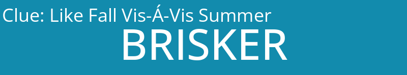 Like Fall Vis-Á-Vis Summer