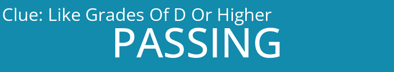 Like Grades Of D Or Higher