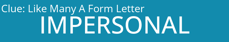 Like Many A Form Letter