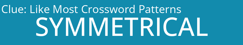 Like Most Crossword Patterns