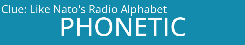 Like Nato's Radio Alphabet