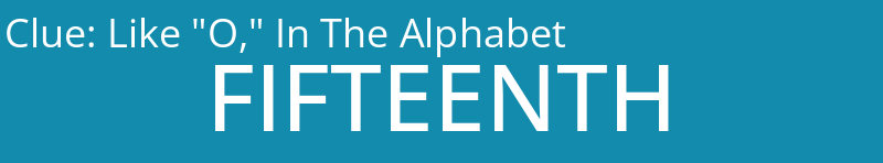 Like "O," In The Alphabet