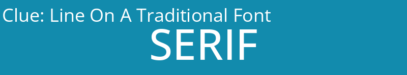 Line On A Traditional Font